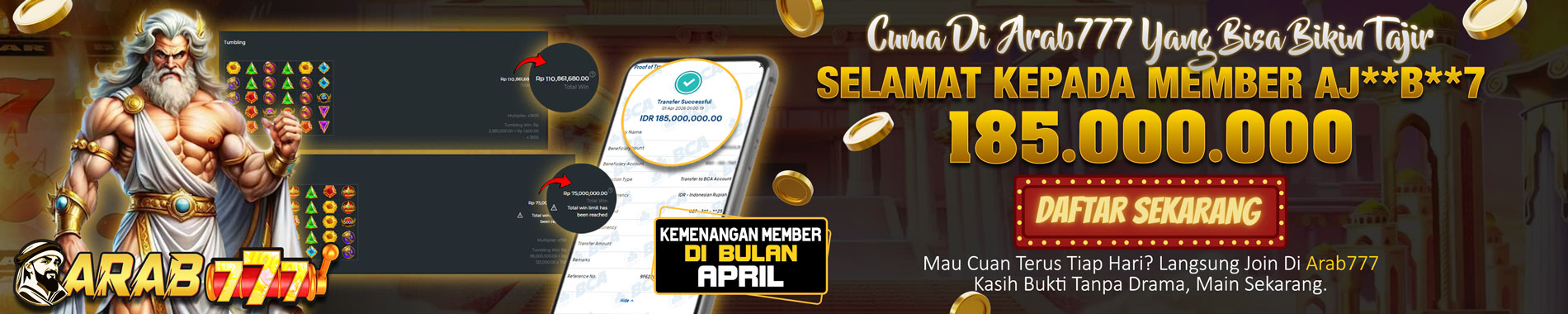 JACKPOT MEMBER ARAB777 PRAGMATIC PLAY